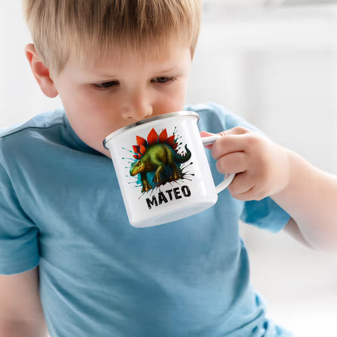 Taza Personalizada de Dinosaurios para Niños – Elige su Dinosaurio y Nombre