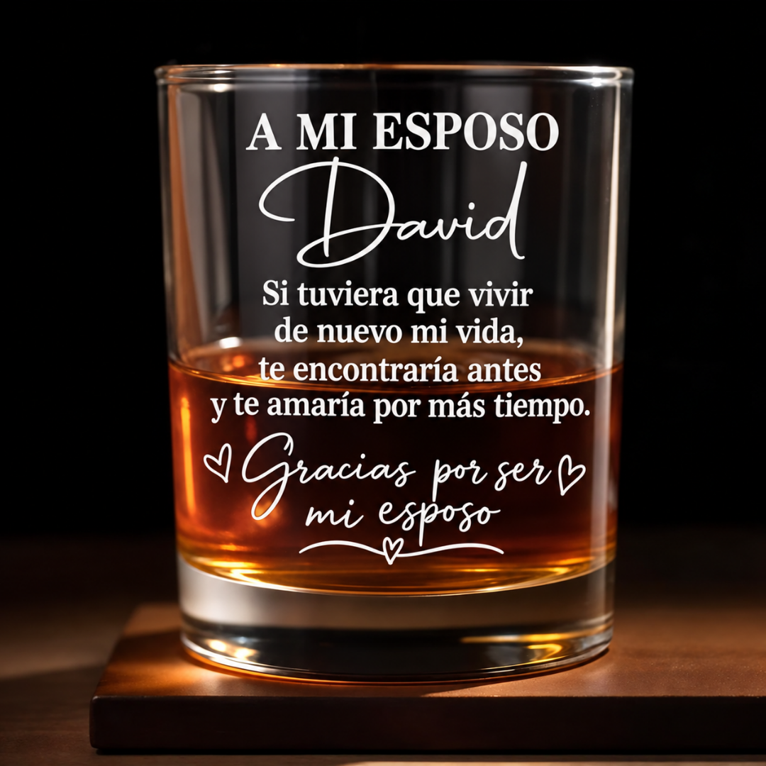 Vaso Personalizado para Esposo con Mensaje de Amor – Regalo de Cumpleaños, Aniversario o Fecha Especial – 311 ml