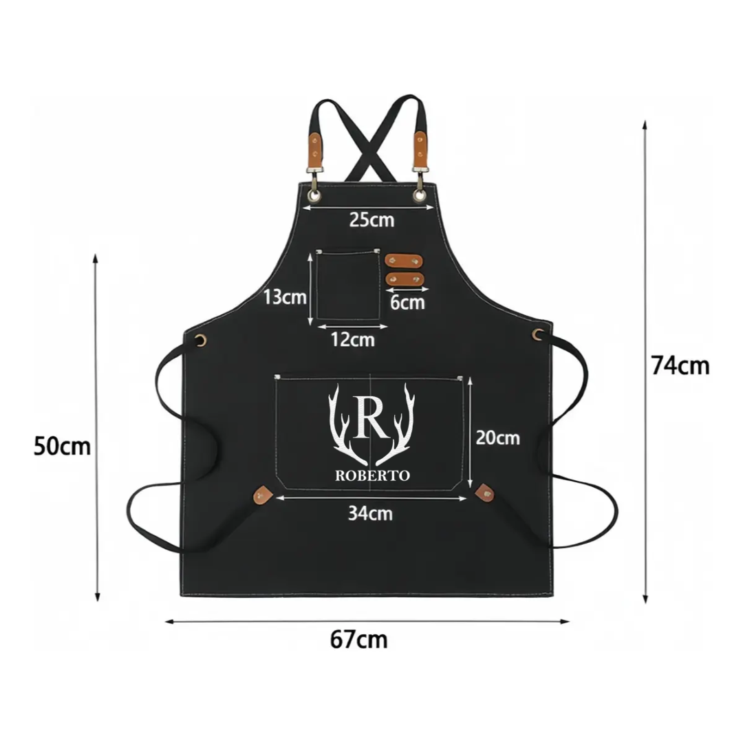 Delantal Parrillero Personalizado con Nombre – Regalo Dieciochero para Papá o Abuelo