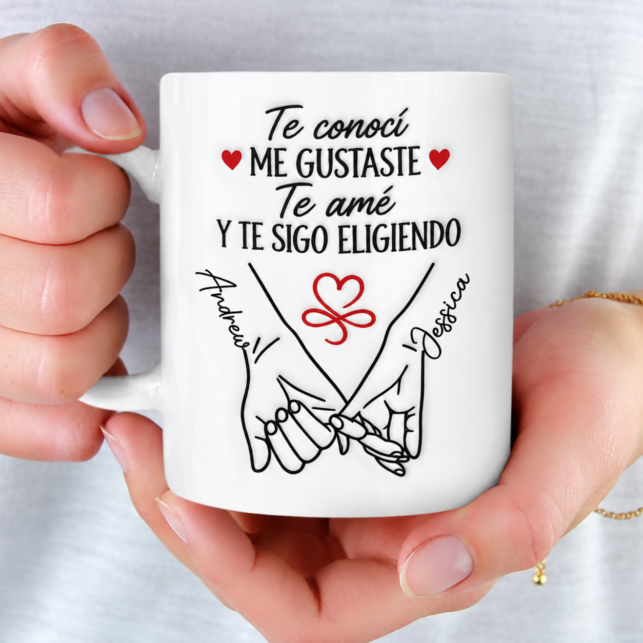 Taza Personalizada para Parejas – El Día en que Comenzó Nuestra Historia