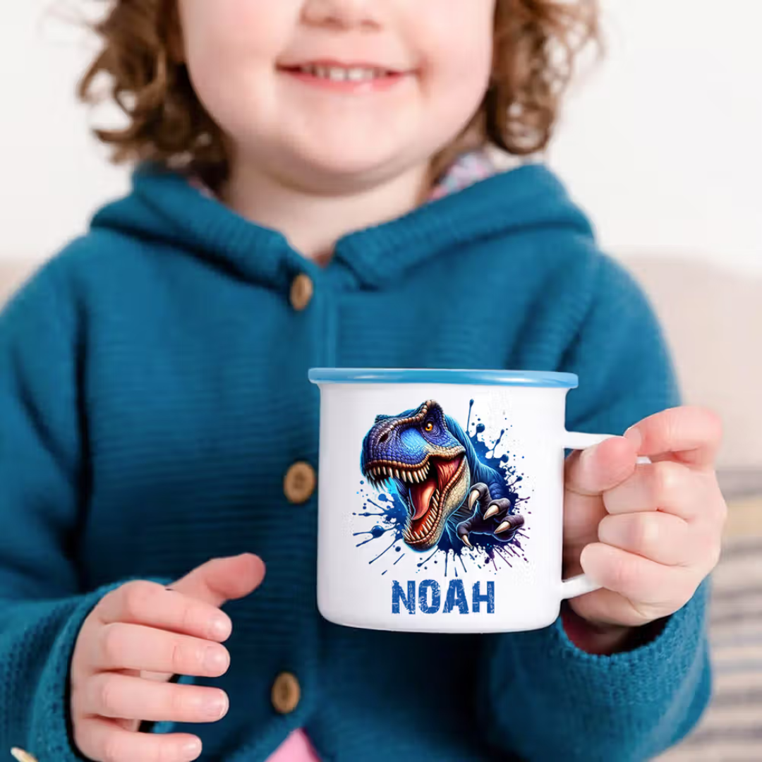 Taza Personalizada de Dinosaurios para Niños – Elige su Dinosaurio y Nombre