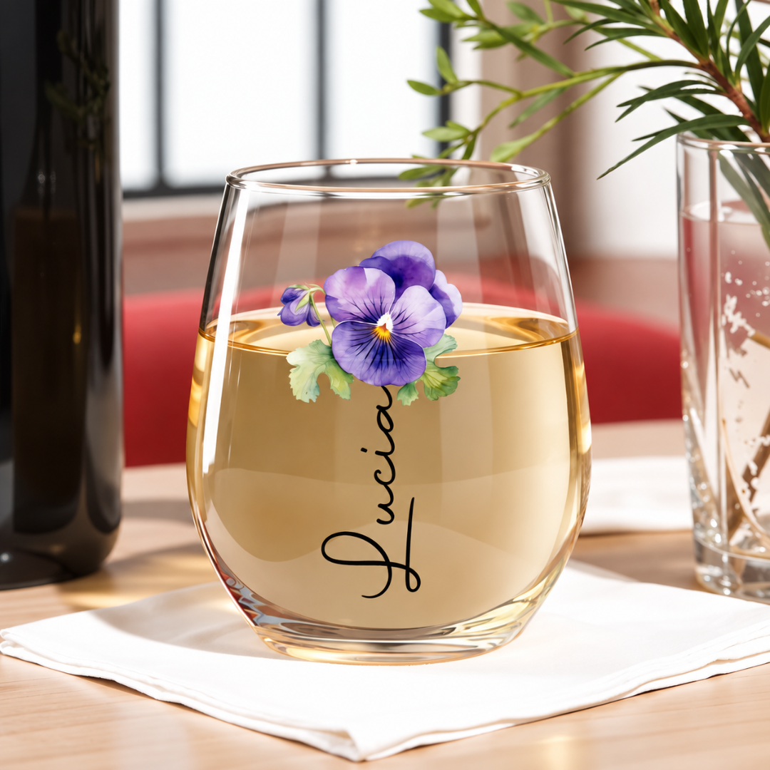 Vaso Tipo Copa Personalizado para Nieta – Regalo de Abuela con Mensaje de Amor