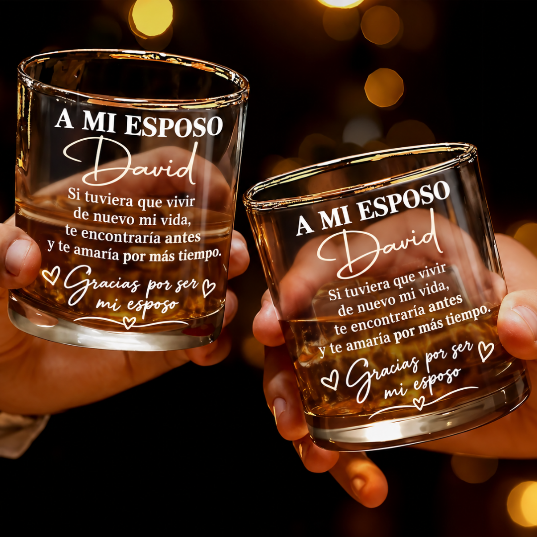 Vaso Personalizado para Esposo con Mensaje de Amor – Regalo de Cumpleaños, Aniversario o Fecha Especial – 311 ml