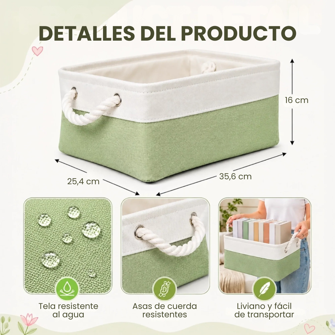 Canasta Organizadora Personalizada “El Rincón de Lectura de…” para Libros – Regalo para Amantes de la Lectura