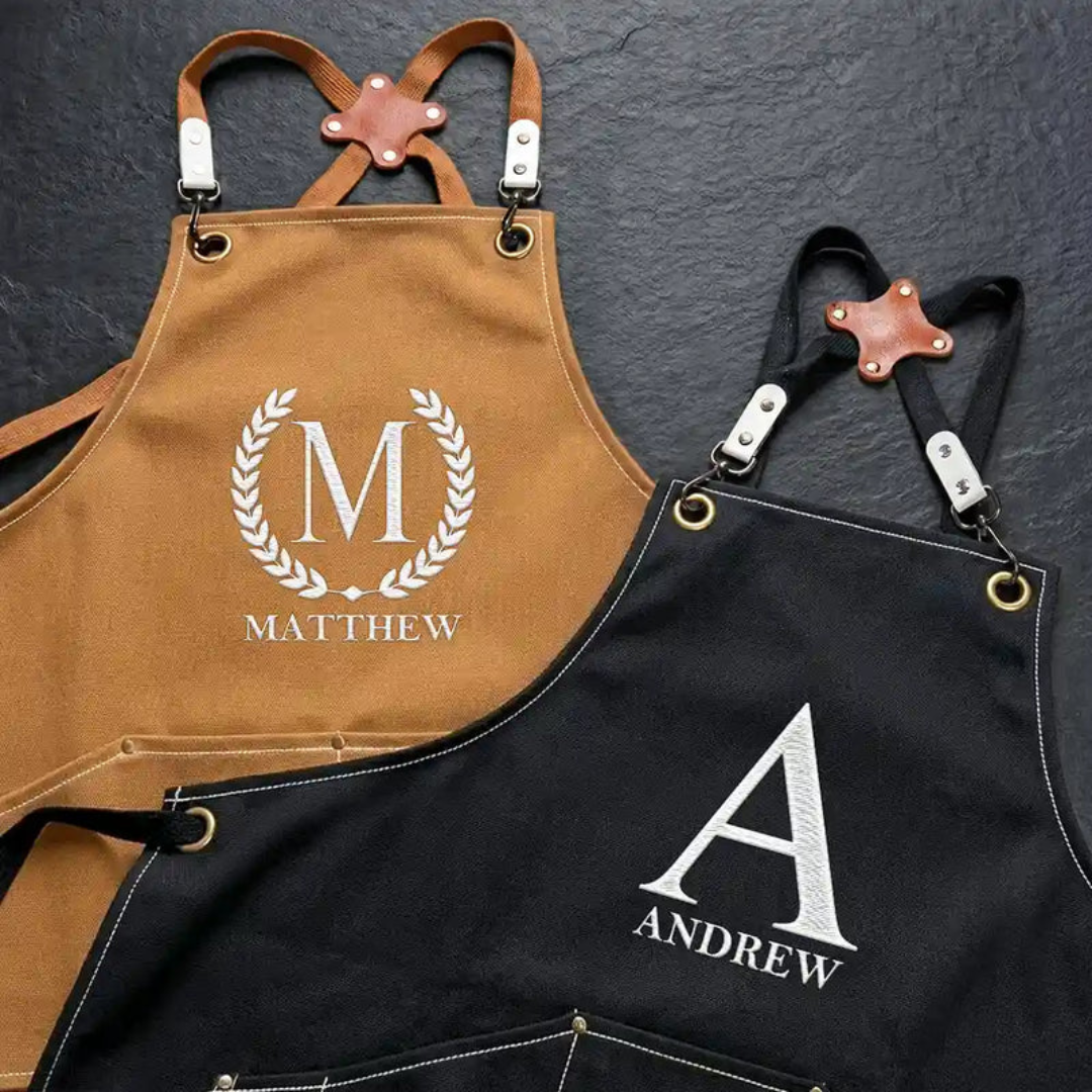 Delantal Parrillero Personalizado con Nombre – Regalo Dieciochero para Papá o Abuelo