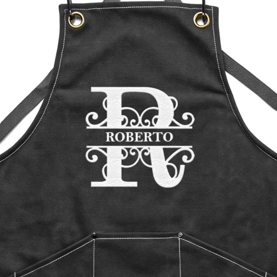 Delantal Parrillero Personalizado con Nombre – Regalo Dieciochero para Papá o Abuelo
