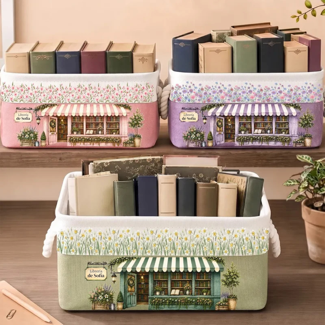 Canasta Personalizada “Mi Librería” – Regalo para Amantes de la Lectura