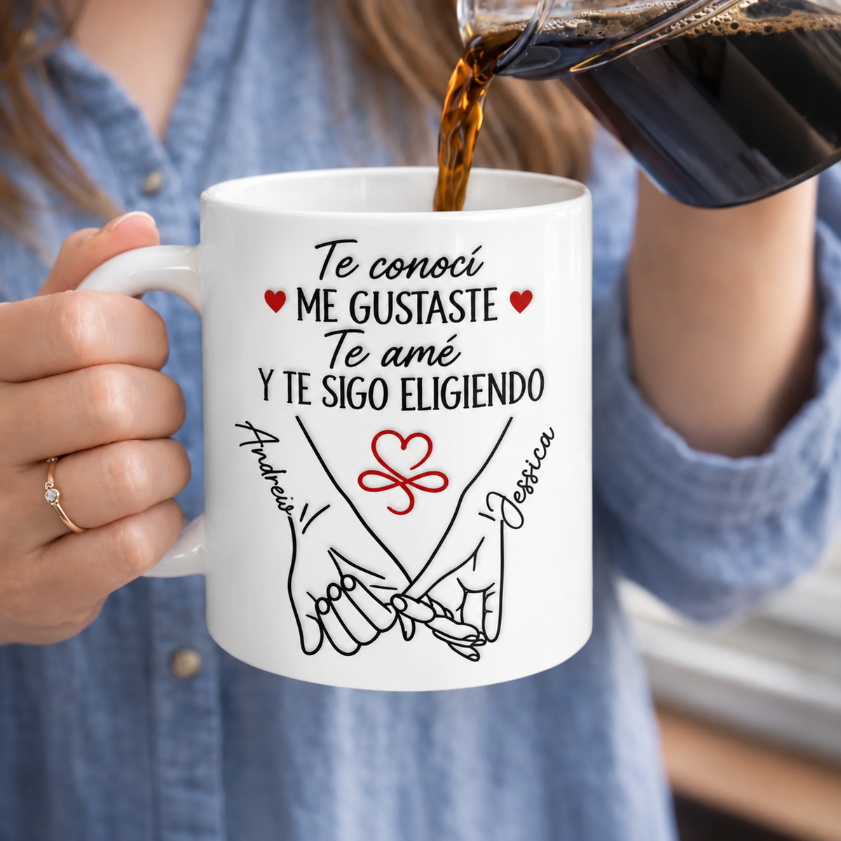 Taza Personalizada para Parejas – El Día en que Comenzó Nuestra Historia